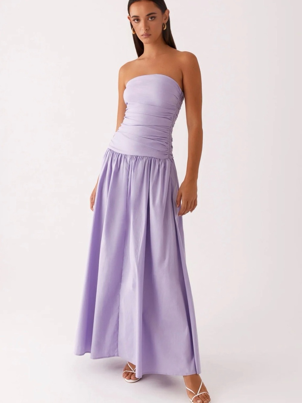 Carmel Strapless Lavender Maxi Dress - Pepper Mayo